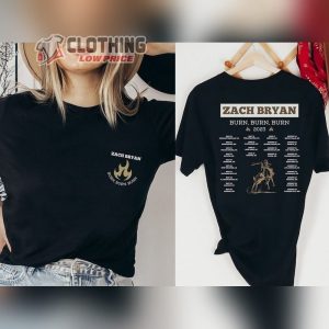 Zach Bryan Burn Burn Burn Tour Dates 2023 Merch, Zach Bryan Tour Ticket Shirt