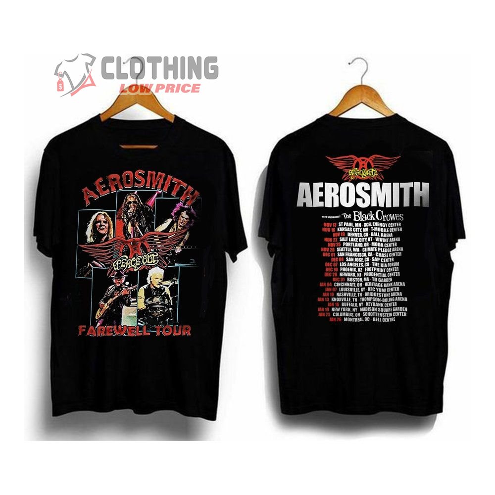 Aerosmith Peace Out Farewell Tour Dates 2023 Merch, Farewell Tour Shirt, Aerosmith Peace Out World Tour 2023 Setlist T-Shirt