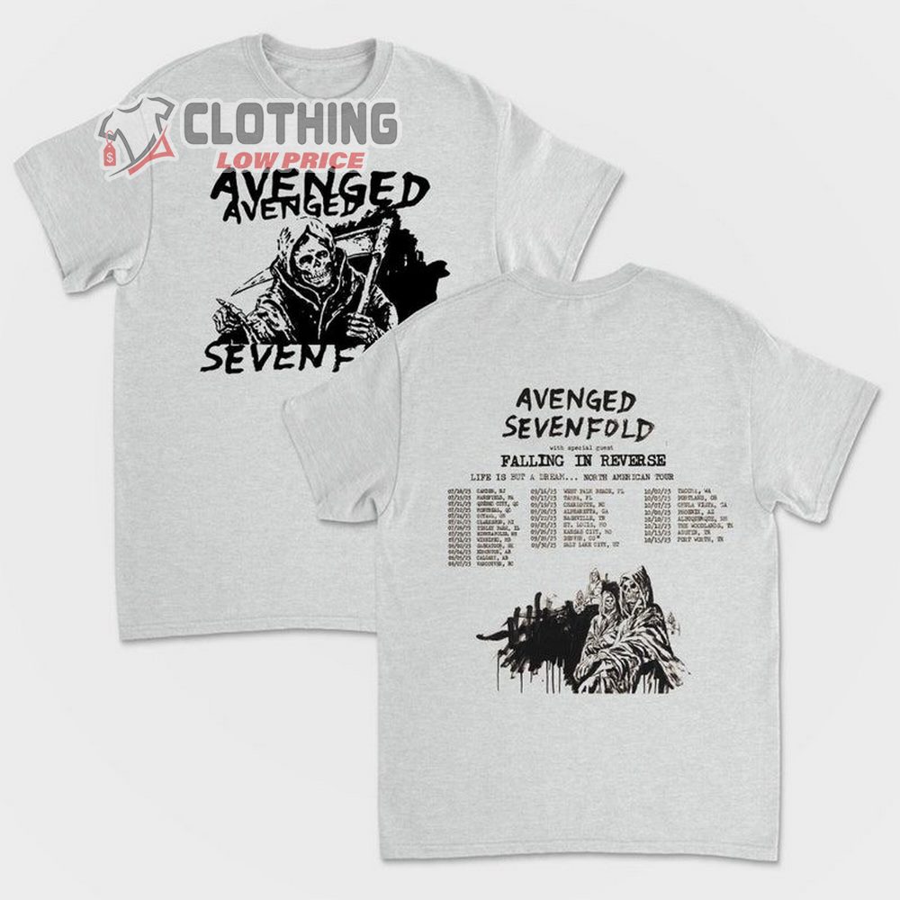 Avenged Sevenfold Life Is But A Dream Tour 2023 Shirt, Avenged Sevenfold Band Shirt, Avenged Sevenfold 2023 North American Tour Merch