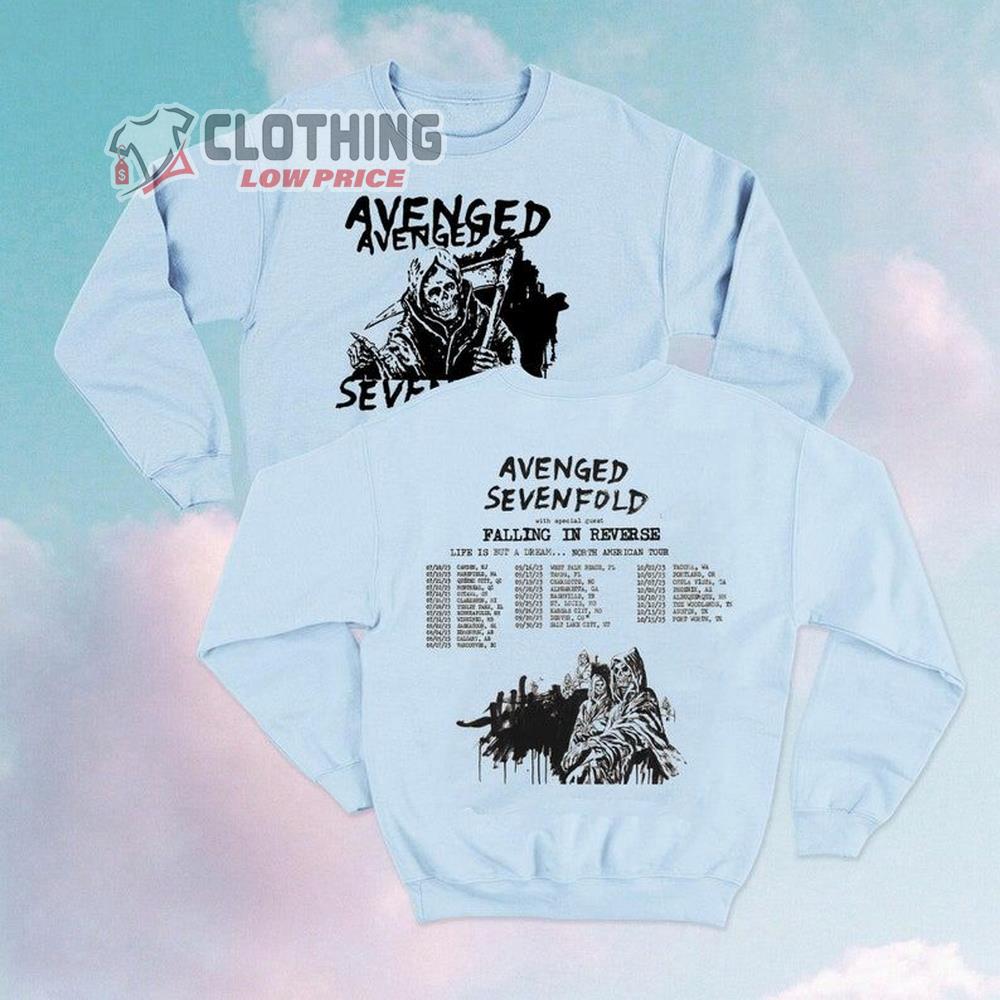 Avenged Sevenfold Life Is But A Dream Tour 2023 Shirt, Avenged Sevenfold Band Shirt, Avenged Sevenfold 2023 North American Tour Merch