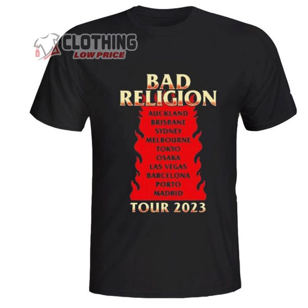 Bad Religion New Album 2023, Bad Religio 2023 Tour Tee, Bad Religio 2023 Live Tour Dates T-Shirt