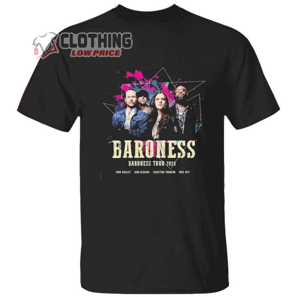 Baroness Tour 2023 Color Splash Merch, Baroness World Tour 2023 T-Shirt