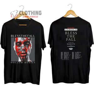 Blessthefall Hollow Bodies Tenth Anniversary Tour 2023 Merch Hollow Bodies 10 Years Anniversary Tour Shirt Blessthefall 2023 Concert With Special Guests T Shirt 1