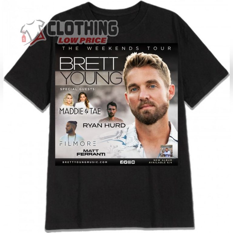 Brett Young Concert 2023 Hoodie, Brett Young The Weekends Tour T Shirt