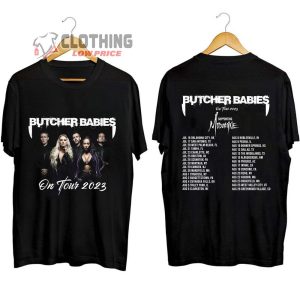 Butcher Babies On Tour 2023 Set Merch Butcher Babies On Tour 2023 Supporting Mudayne Shirt Butcher Babies 2023 Concert T Shirt 1
