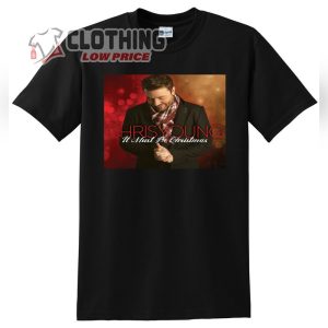 Chris Young Tour 2023 T Shirt Chris Young It Must Be Christmas Vinyl Cd Cover T Shirt Chris Young Songs And Lyrics T Shirt 3