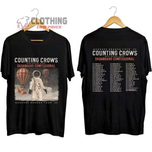 Counting Crows Banshee Season Tour 2023 Merch Counting Crows 2023 Concert With Special Guest Dashboard Confessional T Shirt 1