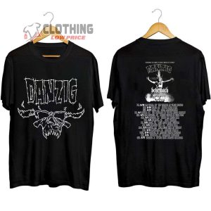 Danzig Band World Tour 2023 Merch Danzig Band 2023 Concert Shirt Danzig 2023 Tour Dates T Shirt 1