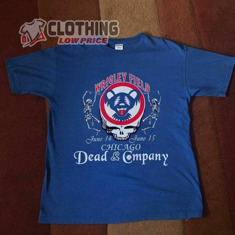 Dead And Company The Final 2023 Summer Tour Merch, Dead And Company 2019 Wrigley Field Concert T- Shirt, Dead And Company Pits 2023 Merch Shirt