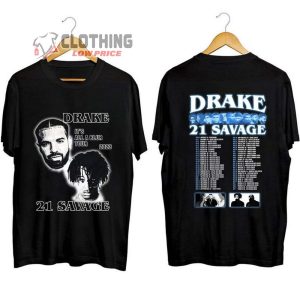 Drake 21 Savage Tour Setlists Shirt Drake ItS All A Blur Tour 2023 Shirt Her Loss Tee Drake 21 Savage Tour Merch1