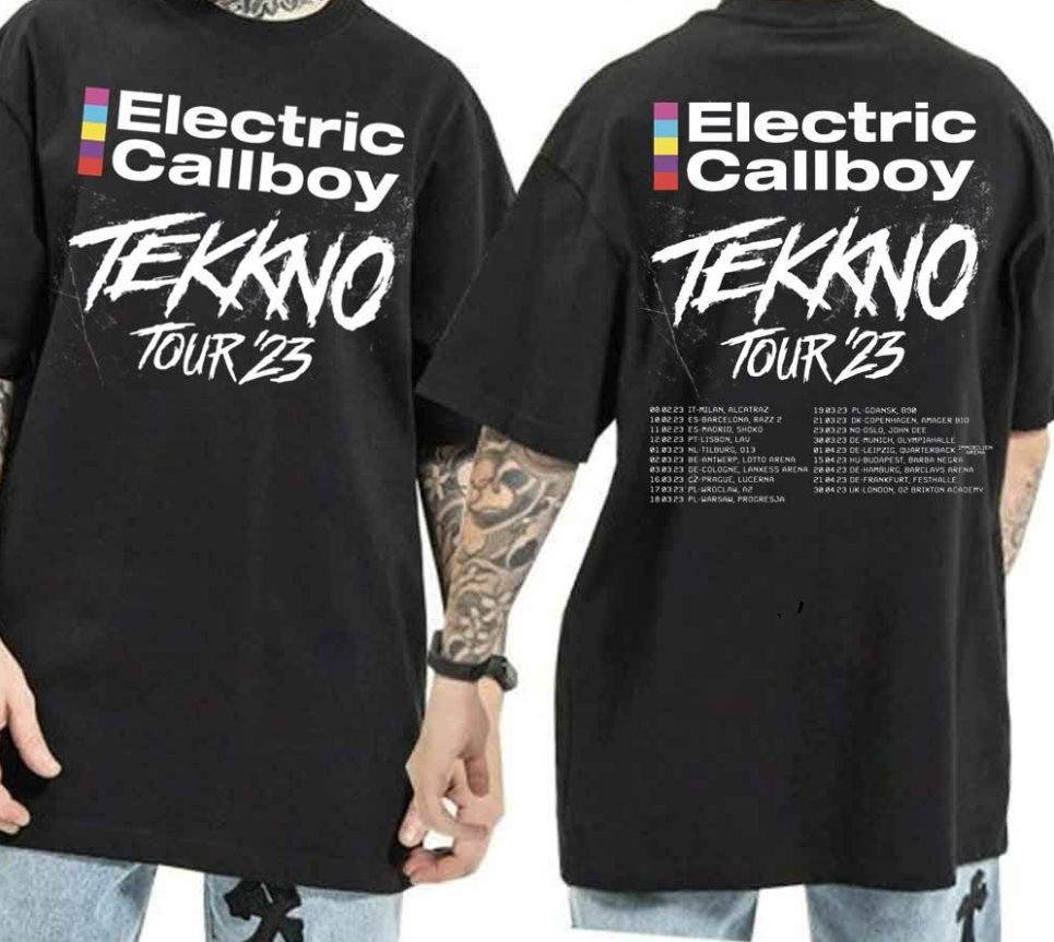 Electric Callboy Tekkno Tour 2023 Merch, Tekkno Tour 2023 Shirt, Electric Callboy World Tour 2023 T-Shirt