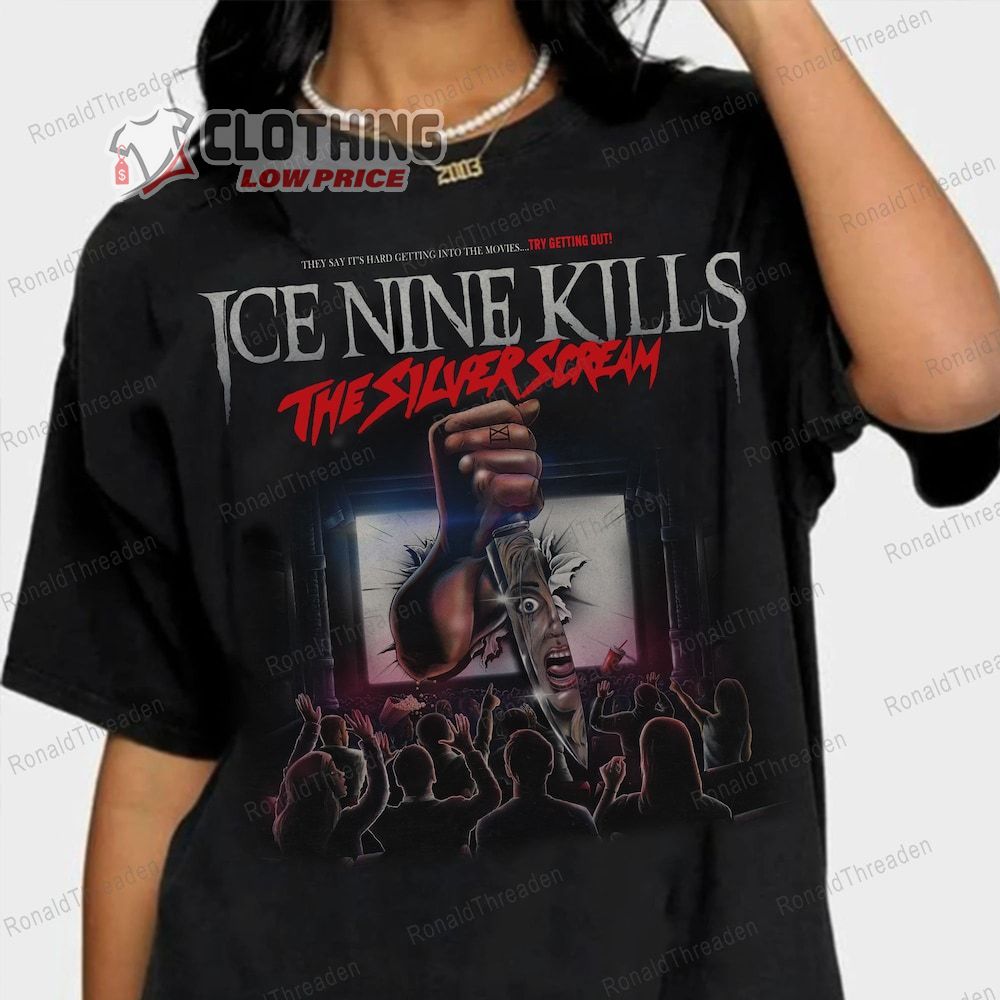 Ice Nine Kills The Silver Scream Rock Merch, Ice Nine Kills Rock Sweatshirt, The Silver Scream Tour 2023 T-Shirt