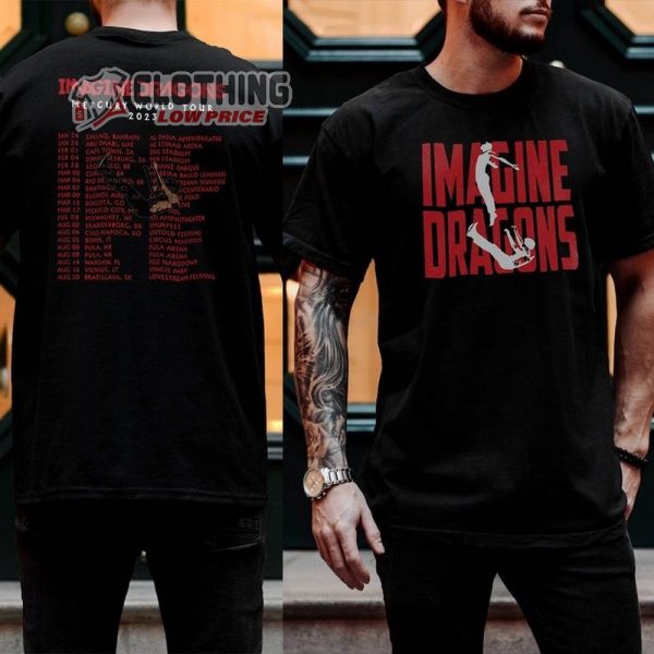 Imagine Dragons Unisex T-Shirt, Imagine Dragon Music Tour Shirt