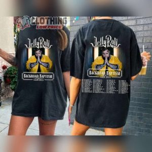 Jelly Roll Backroad Baptism 2023 Tour Shirt, Jelly Roll Tour 2023 Shirt, Jelly Roll Concert 2023 Merch