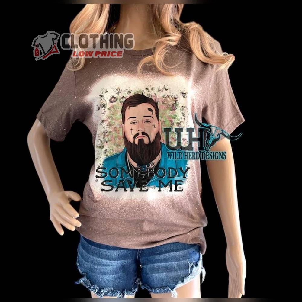Jelly Roll Somebody Save Me Unisex T-Shirt, Distressed Leopard Country Music Shirt