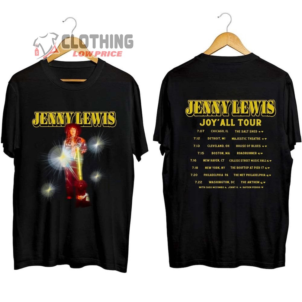 Jenny Lewis The Joy'All Tour Dates 2023 Merch, Jenny Lewis UK Tour 2023 Shirt, Jenny Lewis 2023 Concert T-Shirt