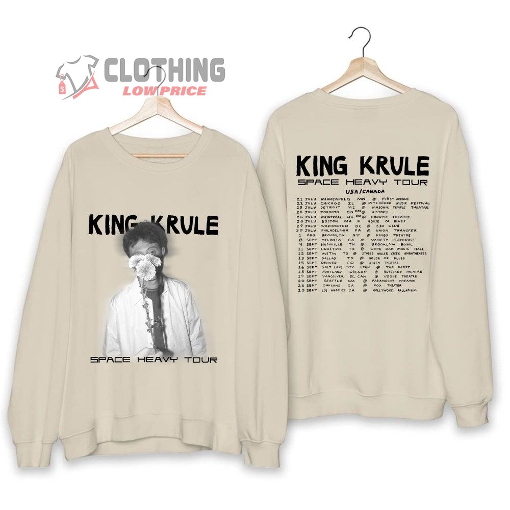King Krule 2023 Space Heavy US Canada Tour Dates Merch, King Krule 2023 Concert Shirt, King Krule World Tour 2023 Tickets T-Shirt