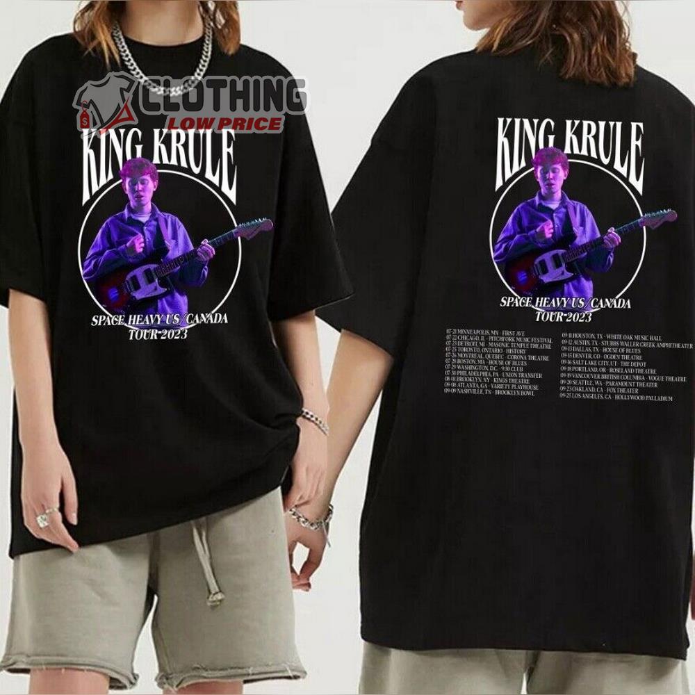 King Krule 2023 Space Heavy US Canada Tour Merch, King Krule World Tour 2023 Setlist T-Shirt