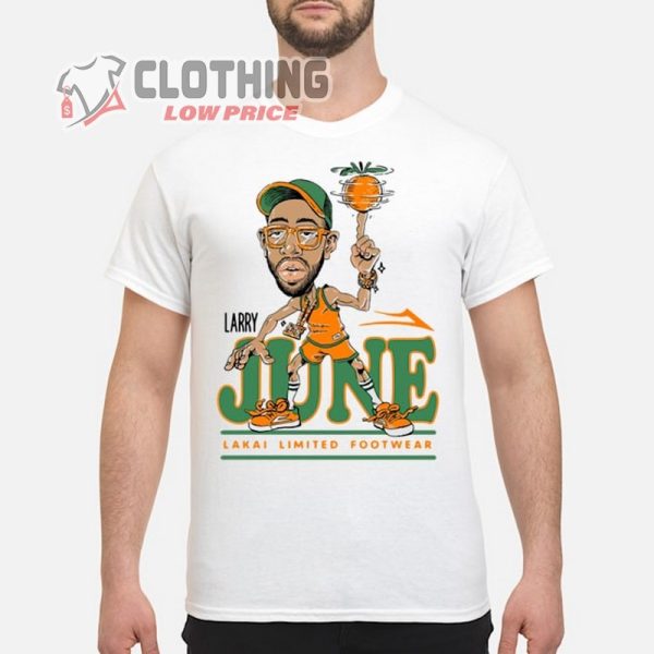 Larry June Tour 2023 Merch, Larry June Lakai Limited Footwear Shirt, Larry June Rapper Orange Season Hoodie, Larry June Chicago Tickets Merch