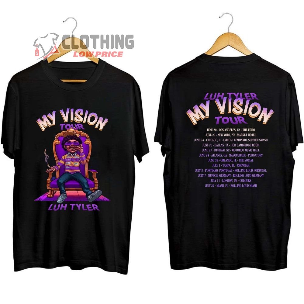 Luh Tyler 2023 Concert Merch, My Vision Tour 2023 Shirt, Rapper Luh Tyler World Tour 2023 Tickets T-Shirt