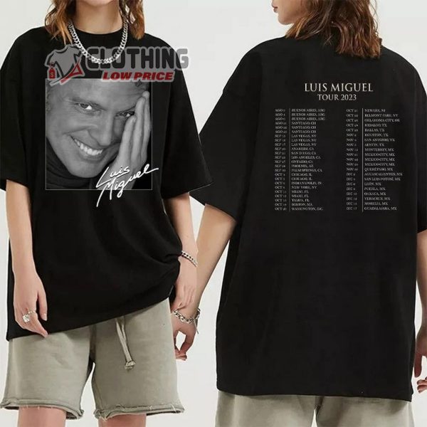 Luis Miguel Tour 2023 Signature Merch, Luis Miguel 2023 Concert Shirt, Luis Miguel World Tour 2023 Setlist T-Shirt