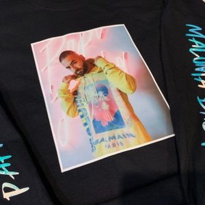 Maluma Papi Juancho Long Sleeve Hoodie, Holographic Vinyl, Glow In The Dark Vinyl Maluma Baby Shirt