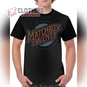 Matchbox Twenty Baseball T- Shirt Summer Round Neck Raglan Tops, Matchbox 20 Setlist T- Shirt, Matchbox Twenty 2023 Setlist T- Shirt