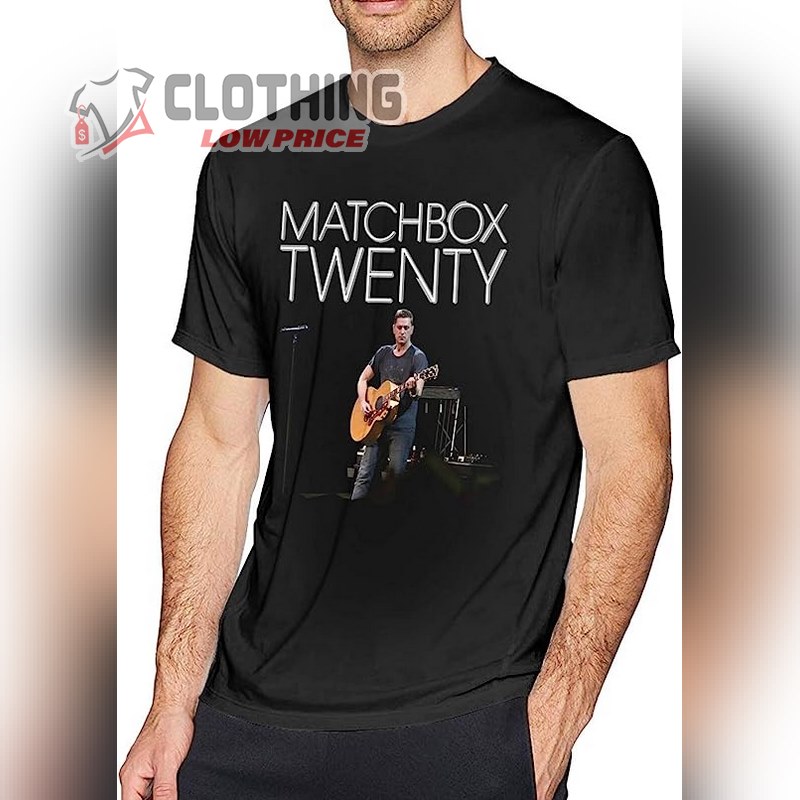 Matchbox Twenty Matchbox Short Sleeve Round Neck Big And Tall T- Shirt, Matchbox Twenty 2023 Setlist T- Shirt, Matchbox Twenty New Album Merch