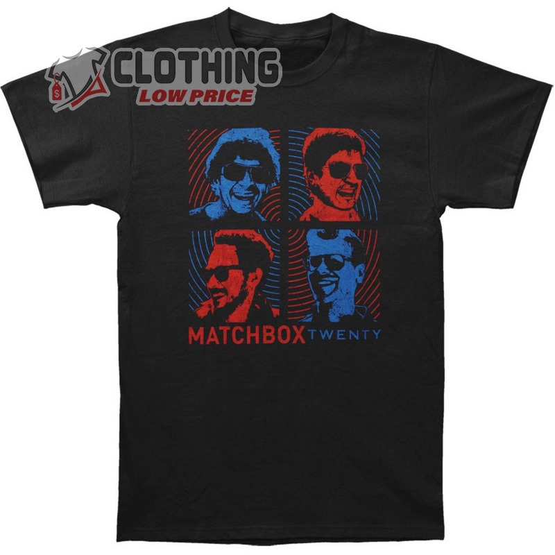 Matchbox Twenty  Men's Frequency Slim Fit T- Shirt, Matchbox 20 Setlist T- Shirt, Matchbox 20 Top Songs T- Shirt