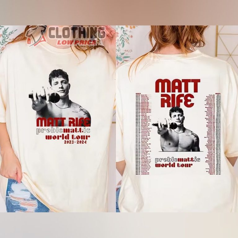 Matt Rife Comdedian World Tour 2023 Merch, Matt Rife Problematic World