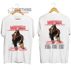 Moneybagg Yo Larger Than Life Tour 2023 Merch Rapper Moneybagg Yo 2023 Concert Shirt Rapper Moneybagg Yo Featuring Finesse2tymes Sexyy Red Luh Tyler Big Boogie And YTB Fatt T Shirt 2