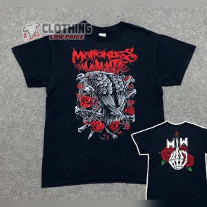 Motionless In White Raven Rose Two Sided Shirt Motionless In White T Shirt Middile Finger Merch1