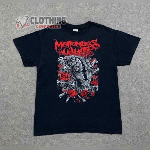 Motionless In White Raven Rose Two Sided Shirt Motionless In White T Shirt Middile Finger Merch2