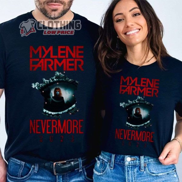 Mylene Farmer Nevermore 2023 Tournee Des Stades Merch, Mylene Farmer Stadium Tour 2023 Shirt, Mylene Farmer Nevermore 2023 T-Shirt