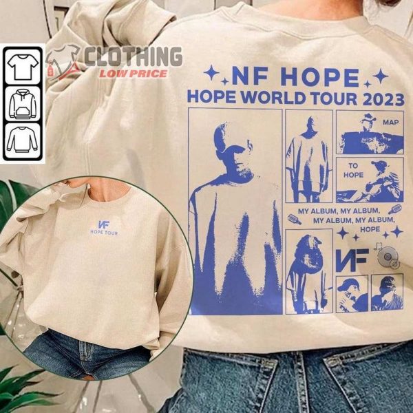 Nf Hope Rap Sweatshirt, Nf Rapper Vintage Merch, Nf Hope World Tour 2023 Tickets Tee