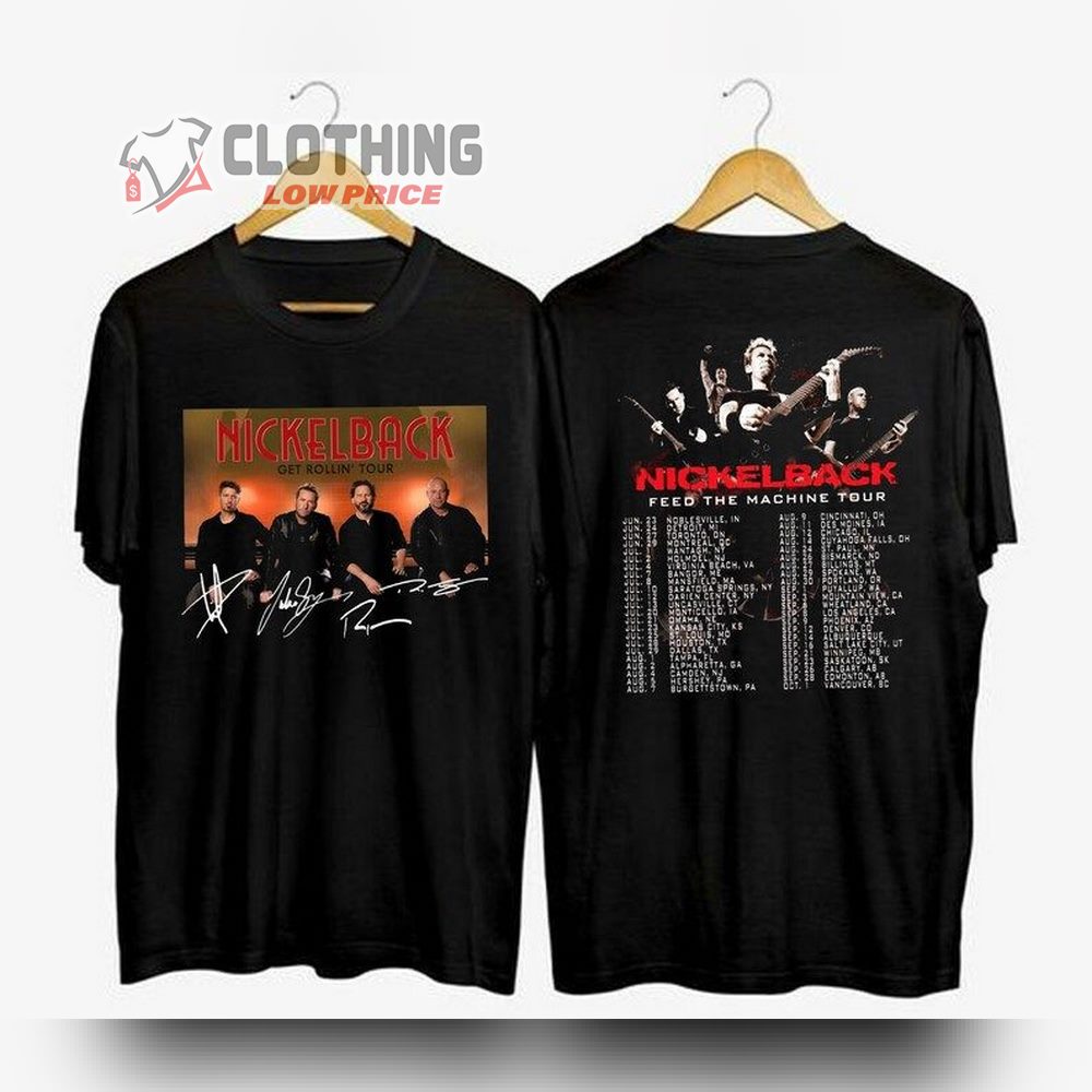 Nickelback World Tour 2023 Unisex T-Shirt, Vintage Get Rollin Tour 2023 Shirt