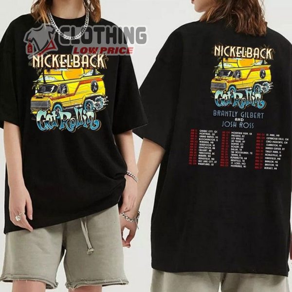 Nickleback Get Rollin 2023 Tour Sweatshir, Nickelback 2023 Tour Dates Hoodie, Nickelback Tour 2023 Uk T- Shirt