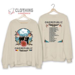 OneRepublic 2023 Europe Tour Dates Shirt OneRepublic Band Shirt Onerepublic 2023 Concert Merch2