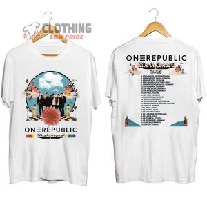 Onerepublic Live In Concert 2023 Setlist Merch, Onerepublic 2023 Europe Tour Shirt, Onerepublic Rock Band Tour 2023 Tickets T-Shirt