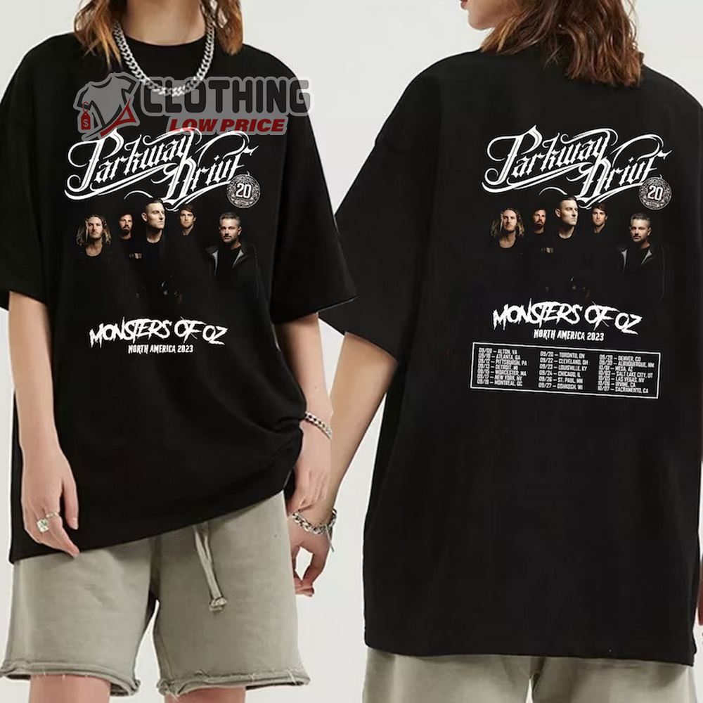 Parkway Drive Monsters Of Oz North America 2023 Merch, Parkway Drive US Tour Shirt, Parkway Drive Tour Dates 2023 T-Shirt