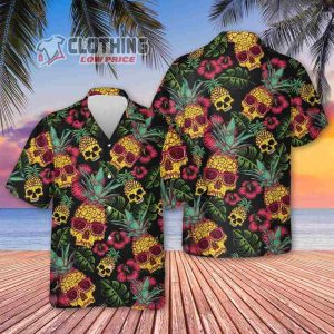 Pineapple Skull Black Summer 2023 Hawaiian Shirt 1