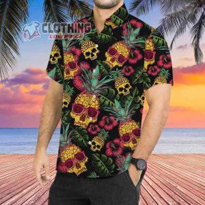 Pineapple Skull Black Summer 2023 Hawaiian Shirt 2