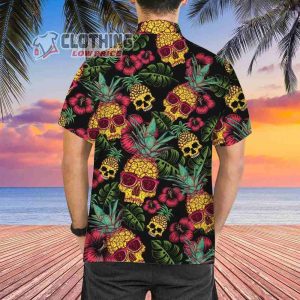 Pineapple Skull Black Summer 2023 Hawaiian Shirt 3