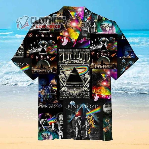 Pink Floyd The Dark Side Of The Moon Tour Pink Floyd Collage Universal Hawaiian Shirt
