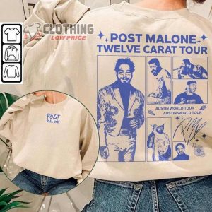 Post Malone Rap Shirt Vintage Album Austin Twelve Carot Tour 2023 Tickets Merch1