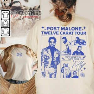 Post Malone Rap Shirt Vintage Album Austin Twelve Carot Tour 2023 Tickets Merch3