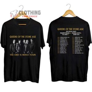 Queens Of The Stone Age The End Is Nero Tour 2023 Merch, Queens Of The Stone Age Band Shirt