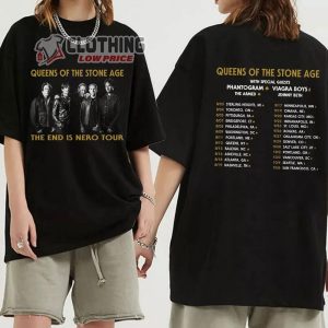 Queens Of The Stone Age The End Is Nero Tour 2023 Merch Queens Of The Stone Age Band With Special Guests Shirt Queens Of The Stone Age Tour Date 2