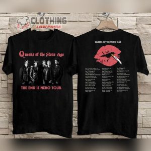Queens Of The Stone Age The End Is Nero Tour 2023 Sweatshirt Queens Of The Stone Age Tour 2023 T Shirt