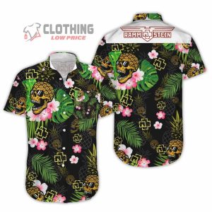 Rammstein Skull Flowers World Tour 2023 Hawaiian Shirt 1